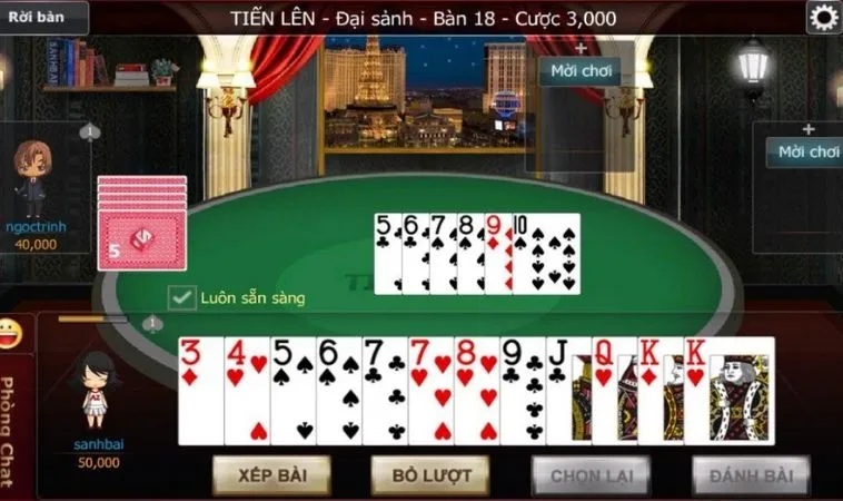 Bàn chơi Tiến Lên Miền Nam 88Goals