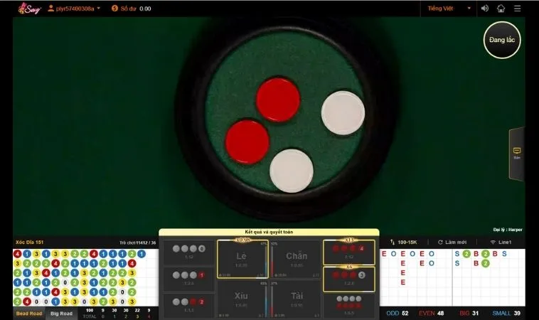 Bàn cược Xóc Đĩa 88Goals